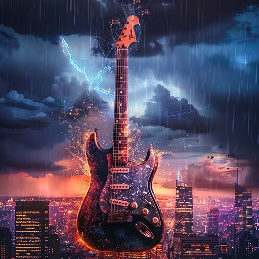 Fierce and intense guitar driven track that ignites adrenaline with every note, featuring shredding solos, explosive drum patterns, and thunderous bass lines that create an exhilarating hard rock experience.