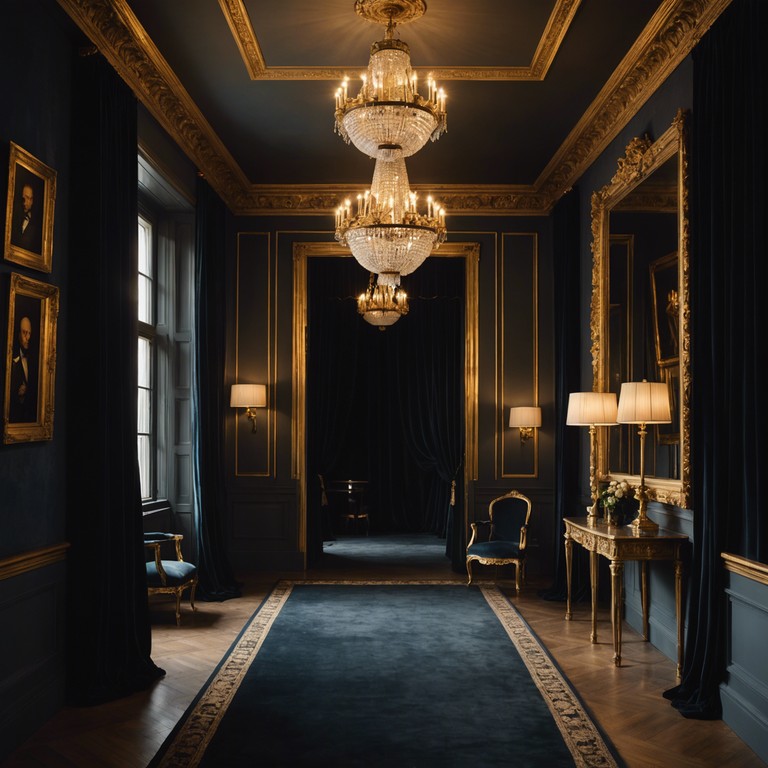 This track features a harpsichord, creating a haunting yet beautiful baroque atmosphere that delves into the unknown and the hidden secrets of regal courts. Rich in complex counterpoints, the piece evokes a feeling of walking quietly through ornate, shadow filled corridors, where whispers cling to the heavy velvet drapes.