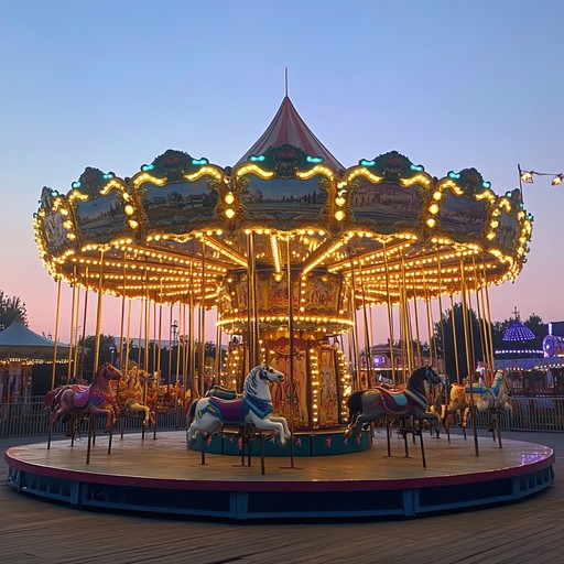 An upbeat instrumental capturing the joy of a fairground carousel, blending lively rhythms with whimsical melodies