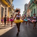 energetic, celebratory afro cuban rhythms, perfect for dancing