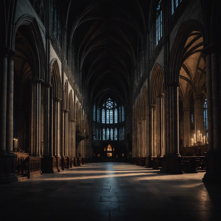 A chilling yet awe inspiring track, combining deep, resonant tones with an ever present eerie echo effect that exemplifies the depth and grandeur of gothic architecture through sound. This instrumental captures the essence of wandering through a grand medieval cathedral at midnight, the atmosphere thick with mystique and history.