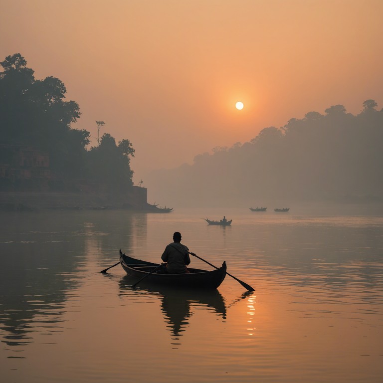 A fusion of classic indian raga with subtle electronic elements creating a bridge between the old and the new. The composition focuses on a deeply spiritual journey, inspired by the mystic air of banaras, incorporating traditional melodies with contemporary ambient sounds.