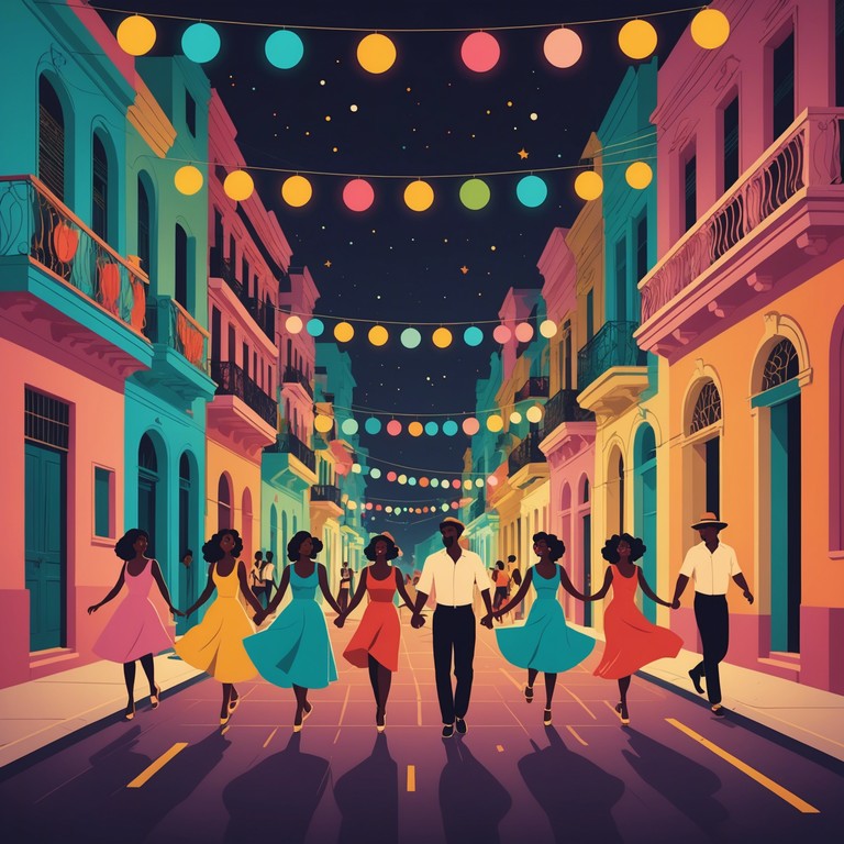 This track captures the essence of a lively havana night with its compelling rumba rhythms that encourage dance and celebration. Featuring traditional instruments and a smooth progression, it's a musical invitation to enjoy life's rhythmical moments.