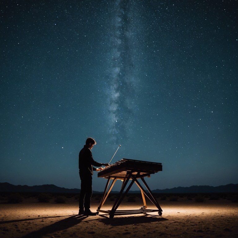 Echoes in the dust captures the reflective melancholy of a soul journeying through the vast, vibrant sahara, propelled by the lively energy of afrobeat rhythms. This track melds the deep tones of the marimba with vibrant percussion, symbolizing the coexistence of life’s highs and lows within the striking desert landscape.