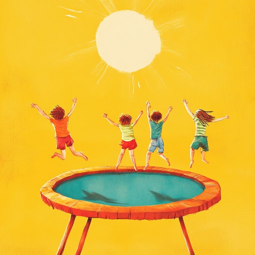 Picture children bouncing on a trampoline, laughing, and having a blast. This track features dynamic electric guitar and infectious rhythms, bringing to life the joy and freedom of playful rock music.