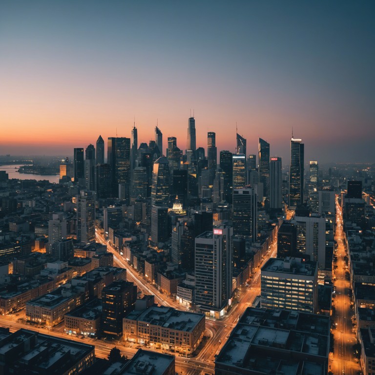 A deeper exploration into the silent nuances of an urban evening, tapping into the bittersweet symphony of coexisting in crowded spaces yet feeling alone. The saxophone’s whisper like notes trace the outlines of shadows cast by the high rises, marking the end of another day under the city lights.