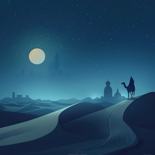 Embark on an enchanting voyage across the vast arabian desert, guided by the mesmerizing melodies of traditional middle eastern instruments. The haunting sound of the ney flute intertwines with the rhythmic beat of the darbuka drum, creating an atmospheric soundscape that evokes images of camel caravans, shimmering oases, and starlit nights. The hypnotic strings of the oud and qanun weave intricate patterns, while the gentle tinkling of finger cymbals adds a touch of magic to the composition.