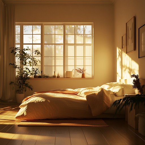 Imagine waking up in a sunlit room with the gentle sounds of guitar strings filling the air. As you stretch and take a deep breath, feel the warmth of the sun kiss your face. This instrumental track combines mellow guitar strumming with a soft electronic background, creating an atmosphere of tranquility and joy. Perfect for lazy mornings and peaceful afternoons at home.