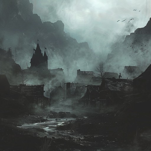 Mysterious and dissonant, this piece is characterized by dark, brooding string harmonies that slowly build, creating a suspenseful and ominous atmosphere. It evokes a sense of unseen danger lurking in the shadows of a deserted town.