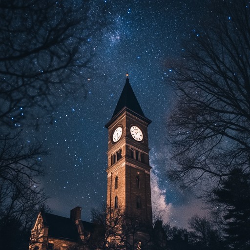 A hauntingly beautiful arrangement that combines orchestral strings with the mechanical precision of a clockwork, painting an elegant and surreal scene under a starlit night sky. This piece seamlessly blends classical orchestration with avant garde elements, resulting in a truly unique and evocative soundscape. Perfect for introspective moments or fantastical narratives.