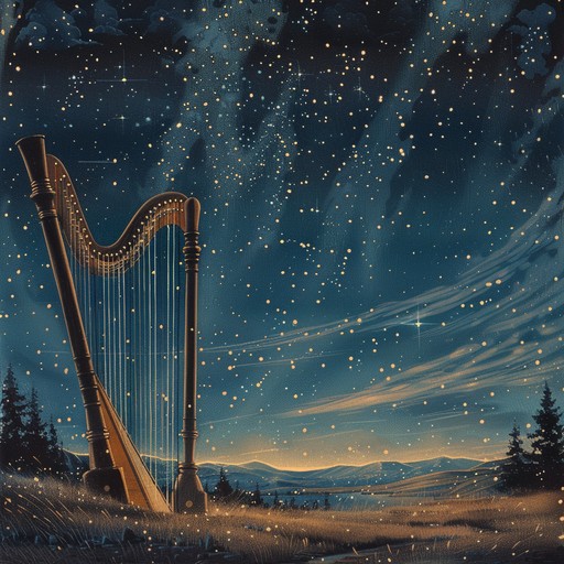 A whimsical harp driven capriccio that evokes images of celestial dreams and mystical forests. The ethereal tones transport the listener to a serene, enchanting world, where each note sparkles like stars in the night sky.