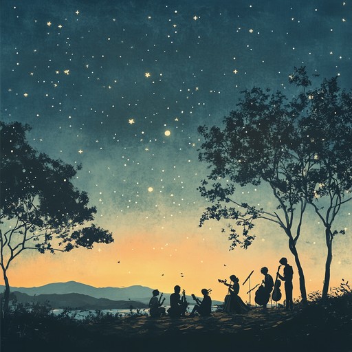 Imagine a musical journey taken on a serene night where the stars themselves seem to play along with the notes of a xylophone, producing a magical soundscape perfect for dreaming and gentle revelry.