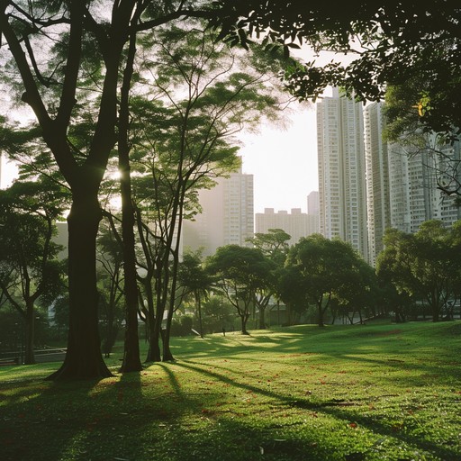 This track explores the often overlooked quietness amidst urban chaos during the midday lull. Soft instrumental tones underscore the whispered beauty of a bustling city at rest, providing a reflective and introspective journey through sound. The piece encapsulates the serenity found in the eye of the urban storm, captured through the subtle play of a classical guitar, echoing the fleeting calm.