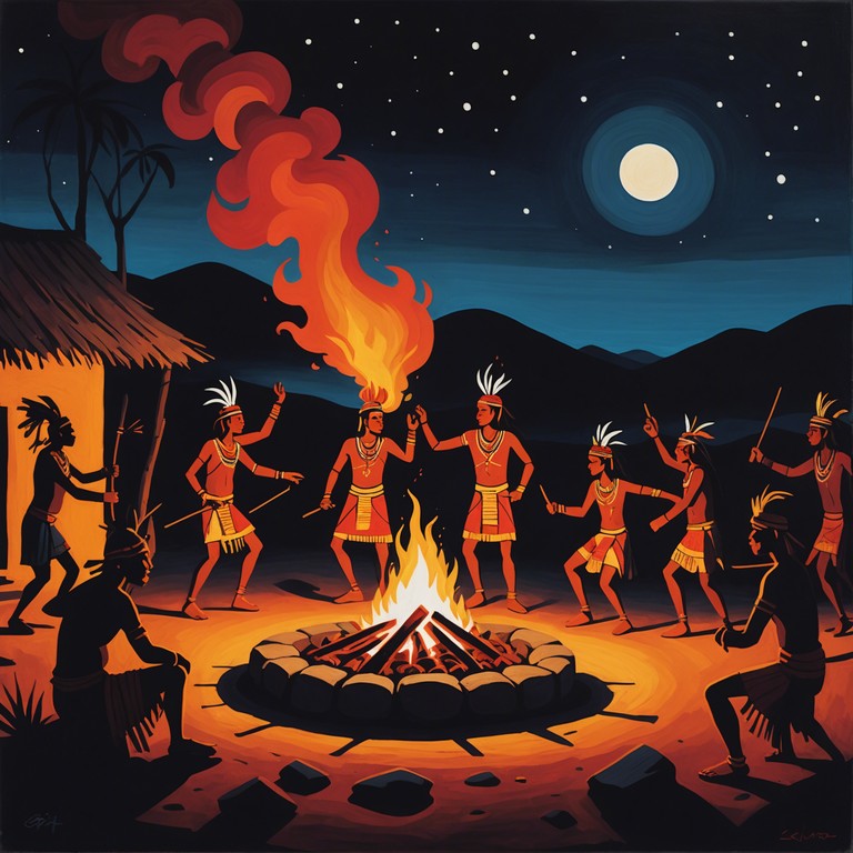 This track captures the essence of a tribal gathering, where the rhythmic pounding of drums evokes a sense of community and primal energy. Each beat resonates with the spirit of ancient rituals and dances performed under the canopy of lush rainforests, transporting the listener to a time of mystical communion with nature.