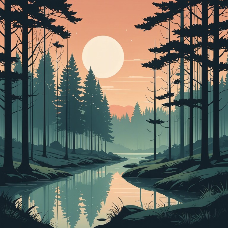 Experience the calming whispers of nature as captured in this serene musical piece, designed to transport you to a world where the hustle of life melts away into the background and the beauty of the forest takes center stage.