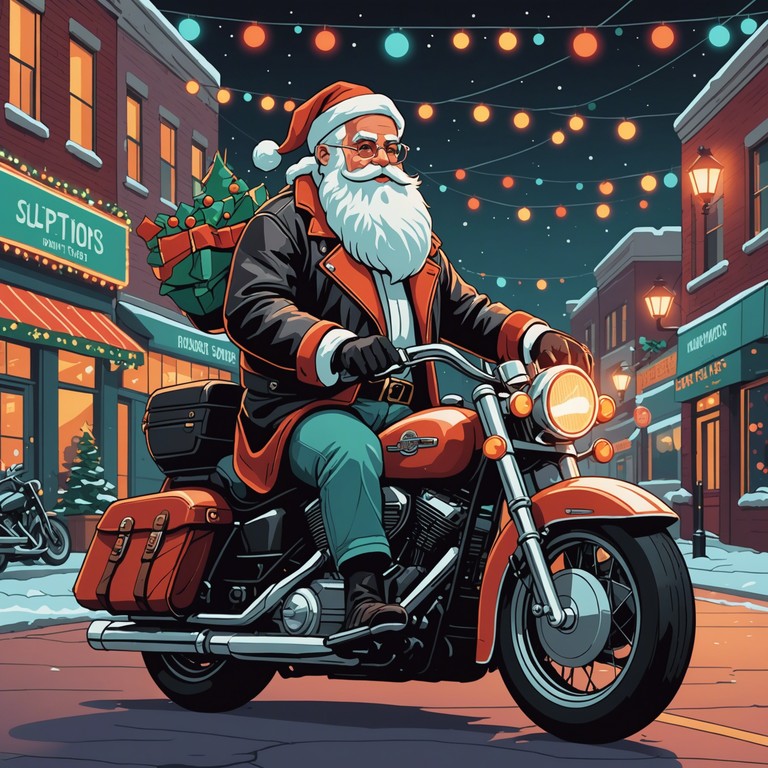 This track combines the high energy, aggressive sounds of electric guitar with traditional holiday music elements, creating a paradoxical yet captivating listening experience. It's like a festive celebration on the verge of a rock rebellion, where the spirit of christmas meets a punk rock concert.