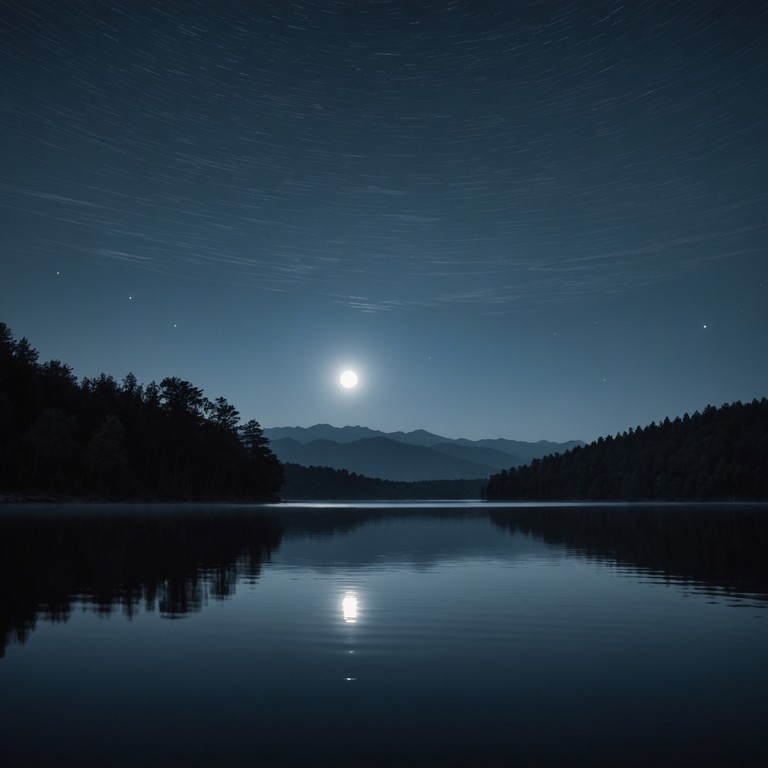 Imagine a serene moonlit night, the sound of a musical saw resonating across the water, creating waves of calming yet whimsical music that touches the soul.