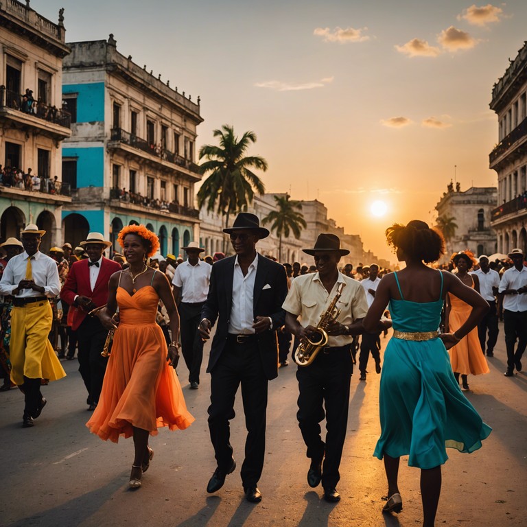 As the sun sets over havana, the fiery beats of salsa and the compelling rhythms of congas create a soundtrack that fuels the festive spirit of the bustling streets and colorful carnivals. This track is a call to joy, blending deep cultural roots with a contagious contemporary zest.