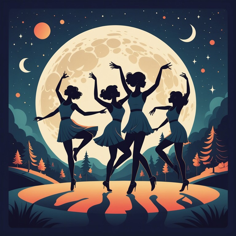 Embrace the warm, energetic vibes of a festival under a full moon, with music that bridges ancient traditions with modern beats, inciting dance and celebration.