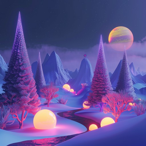 Psychedelic holiday dreams weaves together festive melodies and hypnotic sounds of shimmering neon influences. Synthesizers and ambient textures merge to create a dreamlike holiday soundscape that embraces both tradition and the surreal. Perfect for creating an unusual and enchanting holiday atmosphere.