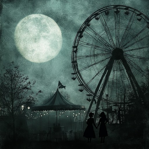 A haunting yet whimsical tune evokes nighttime carnivals with a mischievous, eerie twist. The playful melodies intertwined with dark undertones create a surreal soundscape that captivates and enthralls listeners. Accordions lead the charge, offering both charm and a hint of the macabre. Perfect for a fantastical, spooky evening of entertainment.