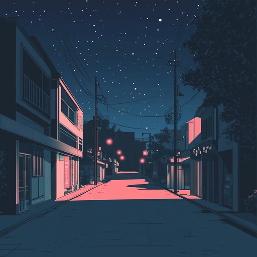 An instrumental track featuring gentle synths and soft beats that paint a serene picture of a city at night, blending ambient sounds with smooth electronic textures to create a relaxing atmosphere.