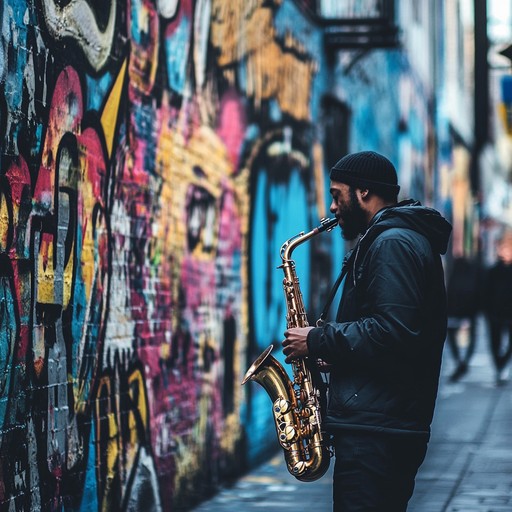 A dynamic fusion of jazzy saxophone melodies intertwined with rhythmic urban beats, creating an energetic, confident, and modern groove. The track seamlessly blends the sophistication of jazz with the raw power of urban street sounds, perfect for setting a vibrant and confident atmosphere.