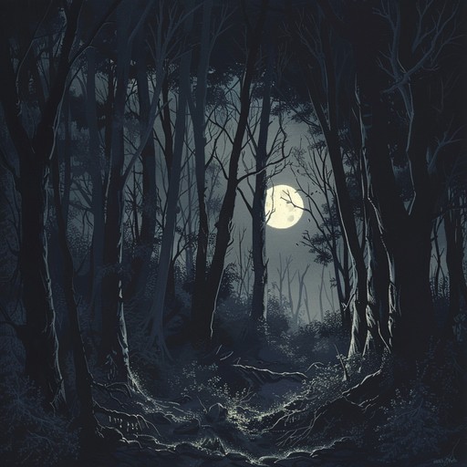 This piece captures the essence of an enchanted yet unsettling forest, weaving eerie melodies with haunting harmonies. The subtle and mysterious undertones evoke images of mythical creatures lurking in the shadows, as if the very trees are whispering ancient secrets. The music's eerie tones create a magical yet creepy atmosphere, perfect for a night time exploration in a haunted woodland. This piece captures the essence of an enchanted yet unsettling forest, weaving eerie melodies with haunting harmonies. The subtle and mysterious undertones evoke images of mythical creatures lurking in the shadows, as if the very trees are whispering ancient secrets. The music's eerie tones create a magical yet creepy atmosphere, perfect for a night time exploration in a haunted woodland.