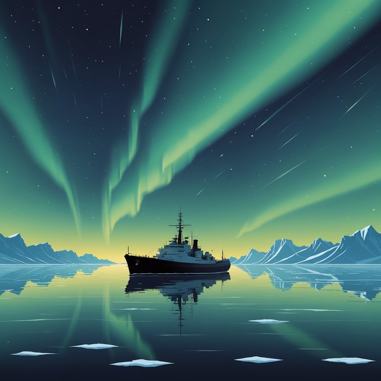 This instrumental track draws inspiration from the somber yet proud history of the russian navy, using gentle melodies to capture the vastness of the sea and the solitude of naval life. It's designed to invoke images of vast arctic waters under the northern lights, where the navy maneuvers silently. Historical russian naval themes are intertwined with modern serenity, creating a reflective, calming soundscape.