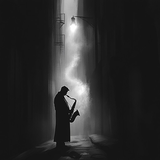 A chilling instrumental piece featuring moody saxophone and understated piano, capturing the eerie silence of a city after midnight. The slow tempo and shadowy tones evoke feelings of unease and curiosity, leading the listener through dimly lit alleys filled with secrets.