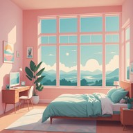 lazy afternoon, comforting vibes, bedroom setup.