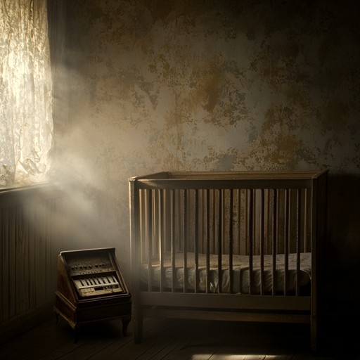 A bone chilling lullaby featuring haunting melodies that echo the innocence of a nursery rhyme but twisted with eerie soundscapes and unsettling undertones. The soundtrack uses minimalistic, yet impactful instrumentation to create a ghostly, almost supernatural atmosphere that sends shivers down the listener’s spine. Ideal for setting a haunting, mysterious mood.