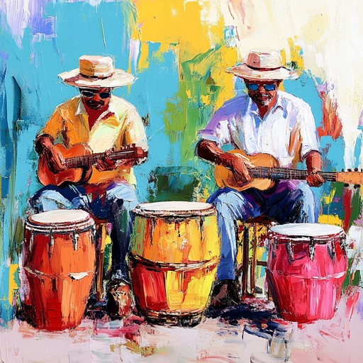 Experience the vibrant fusion of african and cuban rhythms in this exhilarating composition. Driven by pulsating percussion and dynamic melodies, the track invokes a warmth that inspires movement and confidence. Ideal for situations demanding energetic and bold music.