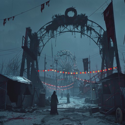 This track takes you through the abandoned lanes of a carnival long forgotten, where shadows dance and whispering winds tell tales of a sinister past. With every turn, the music chills your spine, making you feel watched by unseen eyes and enveloped in mystery.