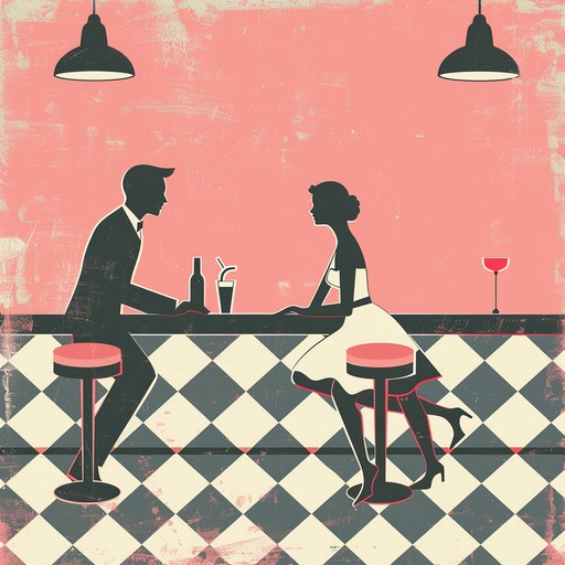 This instrumental 50s tune captures the innocent romance of a bygone era. It's perfect for a slow dance at the local soda shop, with its gentle, swaying rhythm and dreamy, nostalgic mood. The melody is carried by a smooth, crooning saxophone, supported by soft brushes on the drums, a walking standup bass line, and the occasional twinkle of piano keys. Close your eyes and you can almost picture teenage sweethearts gazing into each other's eyes under the neon lights.