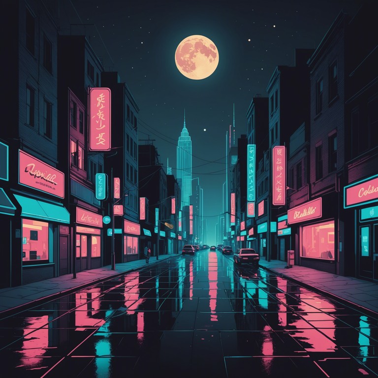 This piece captures the essence of solitary walks through neon lit streets at midnight in a bustling city, where the music merges introspective melodies born from the quiet hum of a nocturnal metropolis. Layered with ambient synths that mirror the glow and pulse of urban life, it offers a contemplative journey through sound. Each note and silent pause builds a narrative on the interplay of light and shadow, hopes and dreams quietly moving against the backdrop of sleepless cities.