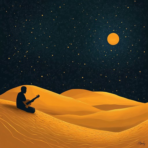 Immerse yourself in a passionate musical journey inspired by the mystical arabian desert nights. Featuring lush melodies, rhythmic hand percussion, and exotic instruments, this composition captures the essence of romance and mystery. The dynamic interplay between the instruments creates a vibrant narrative, enveloping the listener in an enchanting world of sand dunes and starlit skies.