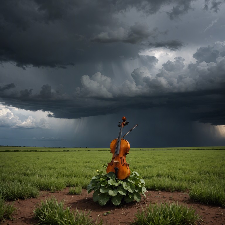 This track leverages the unique sounds of the viola caipira, imbuing it with a strong, aggressive strumming pattern to capture the essence of anger and betrayal felt by a rural dweller who has been profoundly wronged. Each note carries the weight of unspoken sentiments, echoing through a landscape of both beauty and desolation.