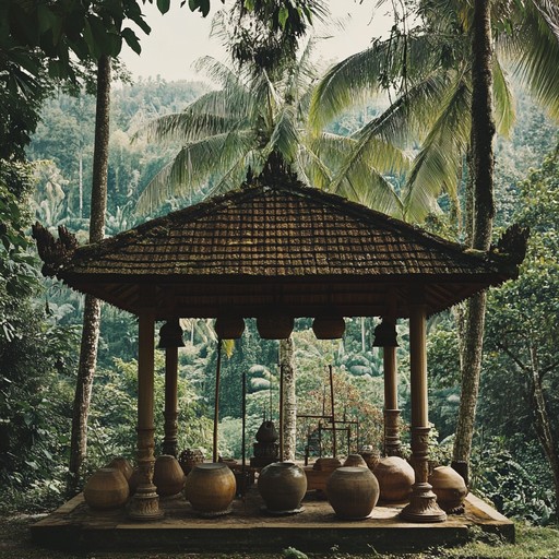 Enjoy the peaceful and alluring sound of balinese gamelan as it provides a sonic backdrop to the vibrant, sun kissed flora of bali, resonating with cultural depth and a hint of tropical warmth.