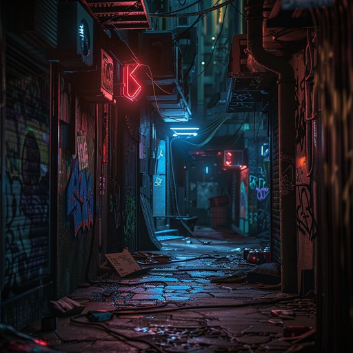 Explore the harsh urban environment with deep bass and raw, distorted textures, creating an intense lofi soundscape.