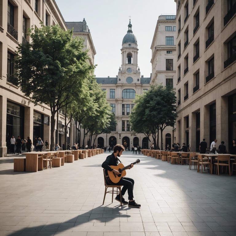 Imagine a sunny day, where you meander through santiago's vibrant streets, comforted by the sweet, melodious strains of a solo classical guitar, creating a perfect soundtrack for relaxation or gentle focus