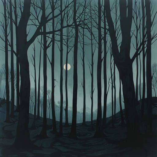 Journey through ancient, eerie woods, where every shadow tells a tale of forgotten spirits and foreboding. The melody twists and turns, evoking the unsettling beauty of nature's dark side, using traditional folk instruments and an unnerving atmosphere that keeps listeners on edge