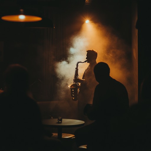 A sultry and enigmatic torch lounge piece, featuring the seductive tones of an ambient saxophone weaving through smoky melodies and subtle rhythmic undertones. Ideal for capturing the essence of late night intrigue and moody allure.