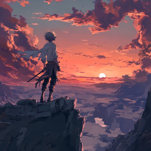 A sweeping orchestral anime track that combines dynamic strings, heroic brass, and intricate percussion to create a truly epic soundscape. Perfect for battle scenes or emotional moments of triumph