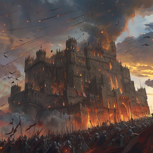 Depicting a legendary battle with dynamic orchestration, this piece features soaring strings, majestic brass, and thunderous percussion. It evokes triumph, heroism, and grandeur, painting a vivid picture of epic clashes and victorious moments.