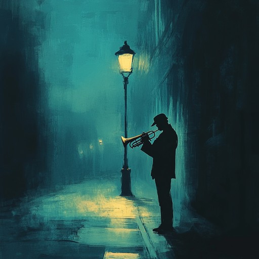 Echoes of silent streets is an instrumental piece that merges the moody atmosphere of jazz noir with subtle ambient textures. The soulful trumpet melodies weave through soft piano chords and gentle percussion, painting a sonic picture of deserted city streets under flickering streetlights. The music evokes a deep sense of nostalgia and introspection, transporting listeners to a bygone era of smoky jazz clubs and late night wanderings.