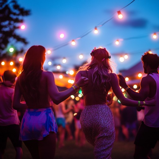 Envision an effervescent summer festival with friends dancing under the bright sun. This track layers vibrant synths over percussive beats, building to a joyful crescendo that embodies the essence of fun and celebration.