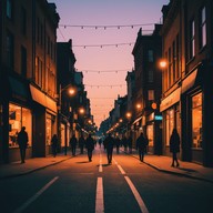 urban vibes, sunset tones, and smooth jazz
