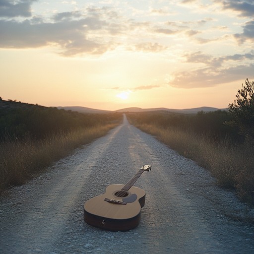 A nostalgic piece capturing solitary moments on winding brazilian roads, blending emotive guitar lines with subtle folk elements. Evoke memories of past love and simple times.