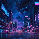 energetic electronic beat with futuristic, neon lit vibes